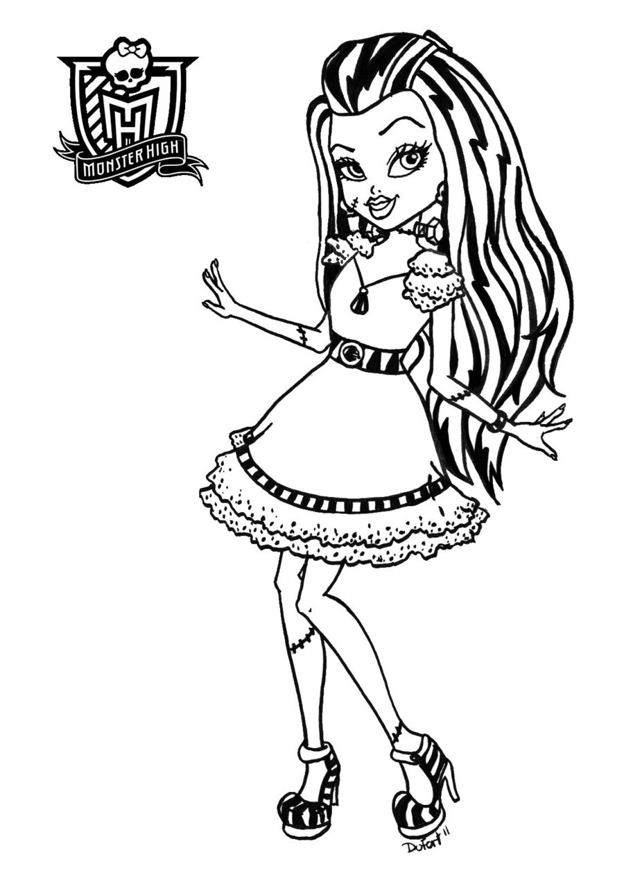 monster high frankie coloring pages