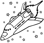 Rocket coloring page