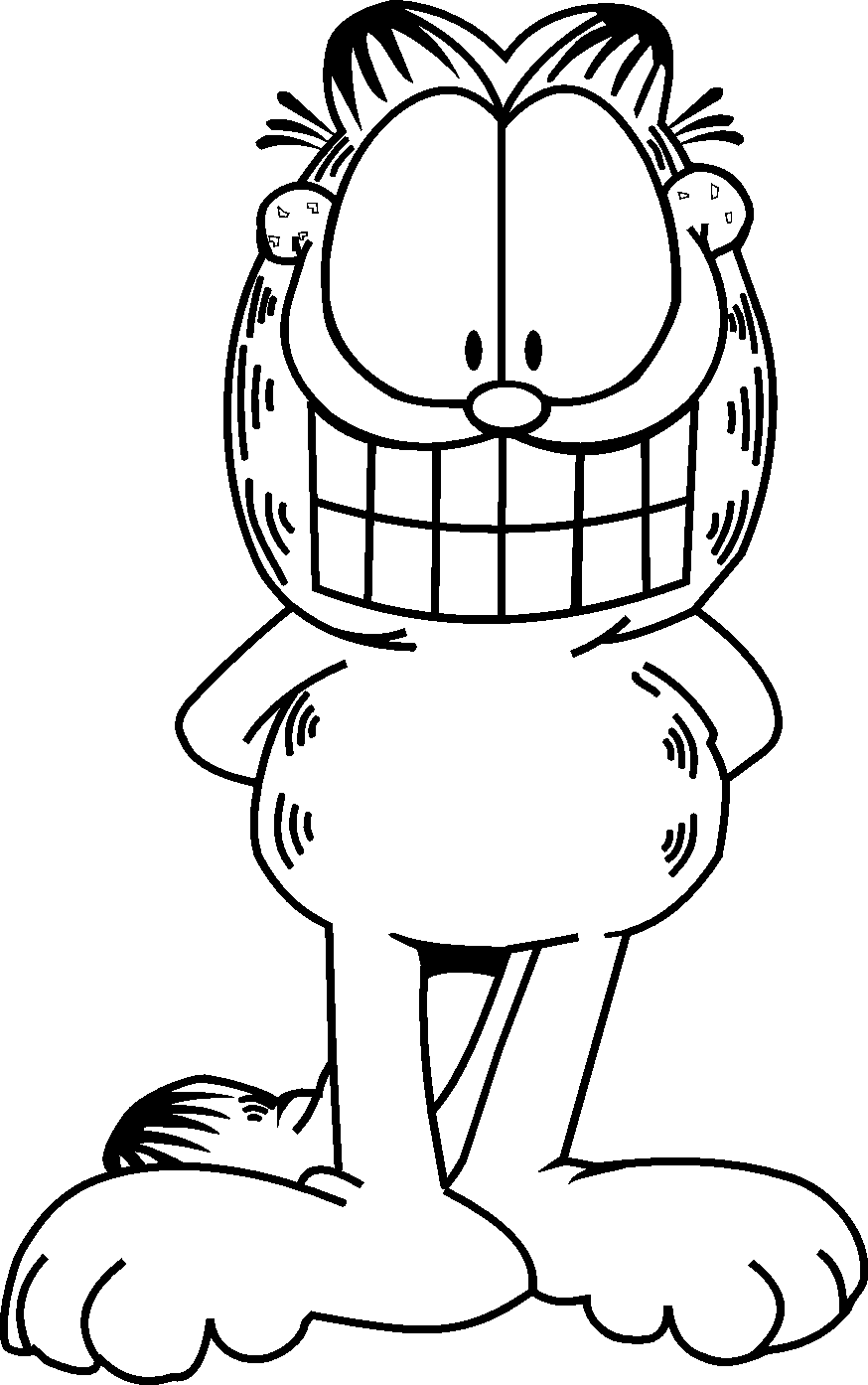 Disegno di Garfield da colorare