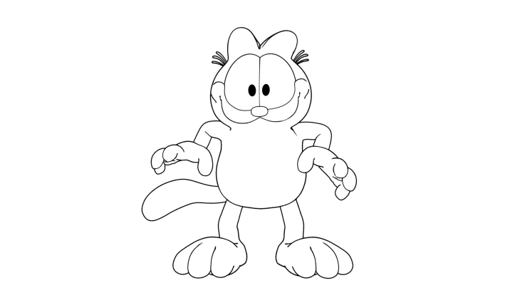 Disegno di Garfield libero da colorare