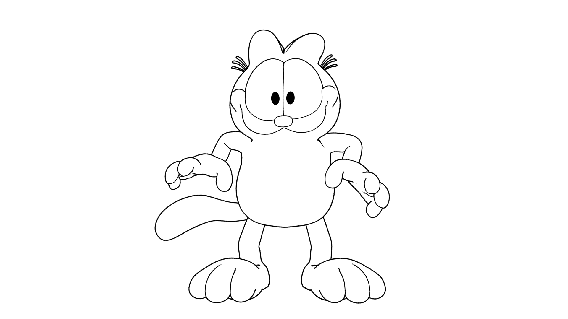 Coloriage Garfield personnage