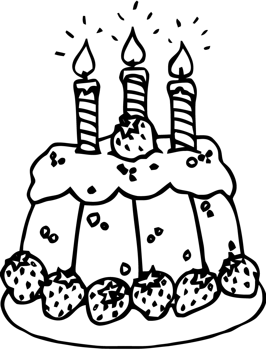 Birthday Cake coloring page