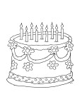 Cake With Candles coloring page