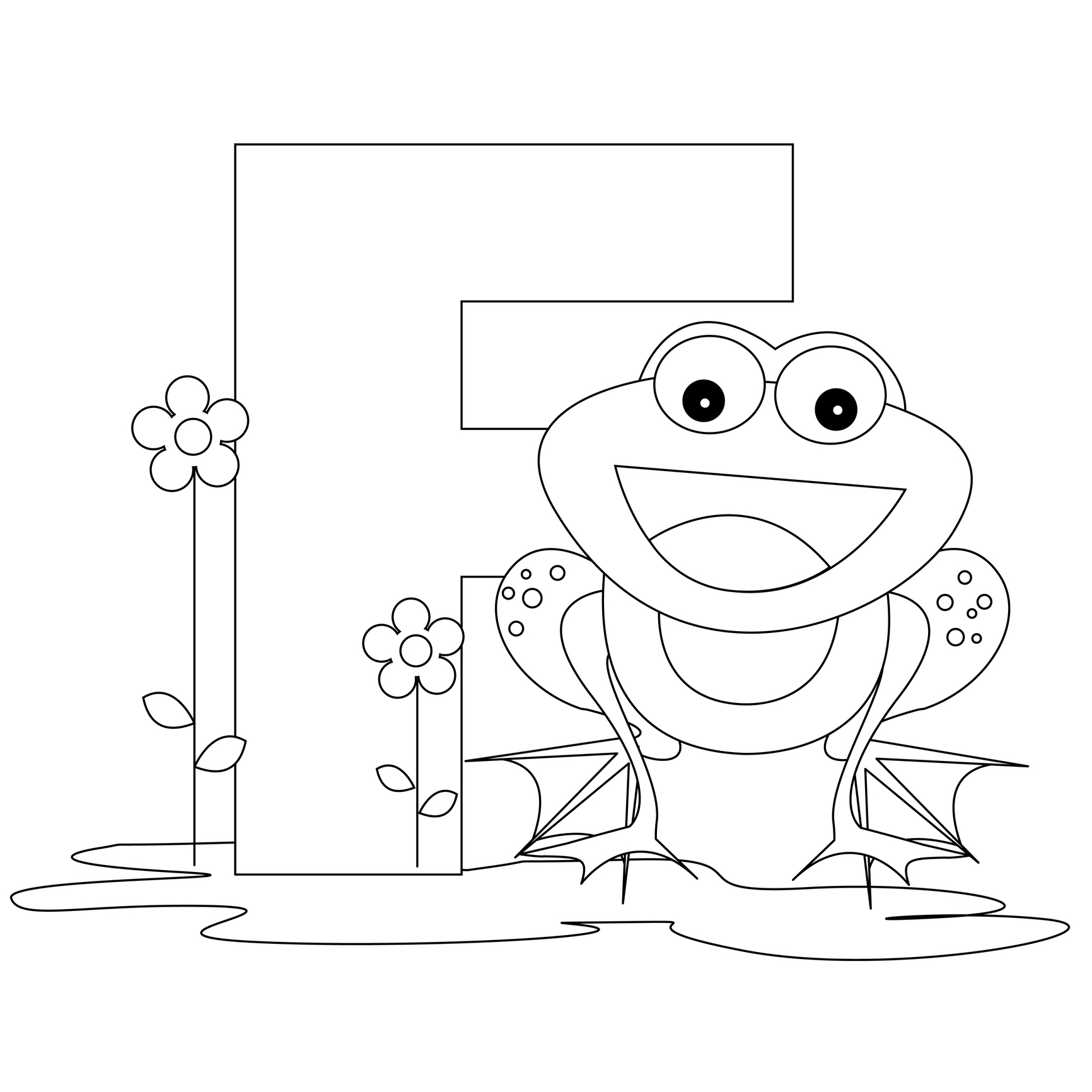 Frog coloring page