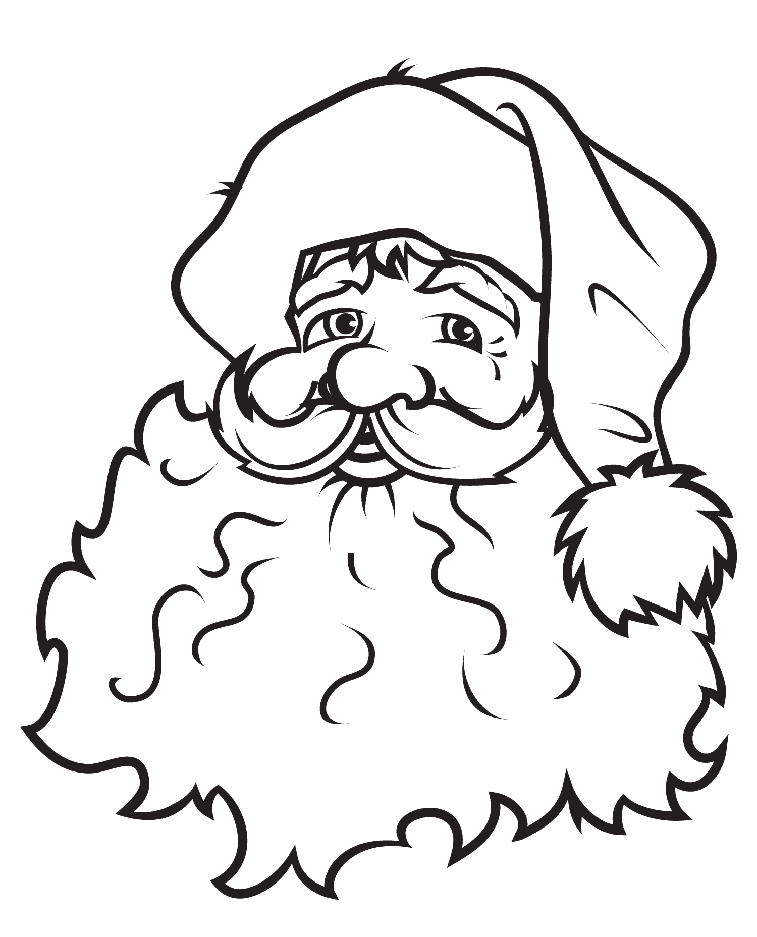 Santas Big Head coloring page