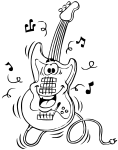 Disegno di Musica per chitarra da colorare