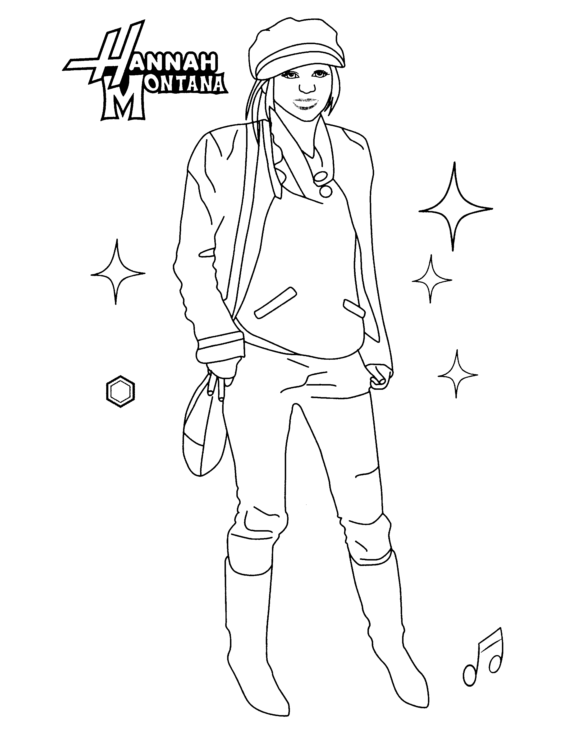 Hannah Montana coloring page