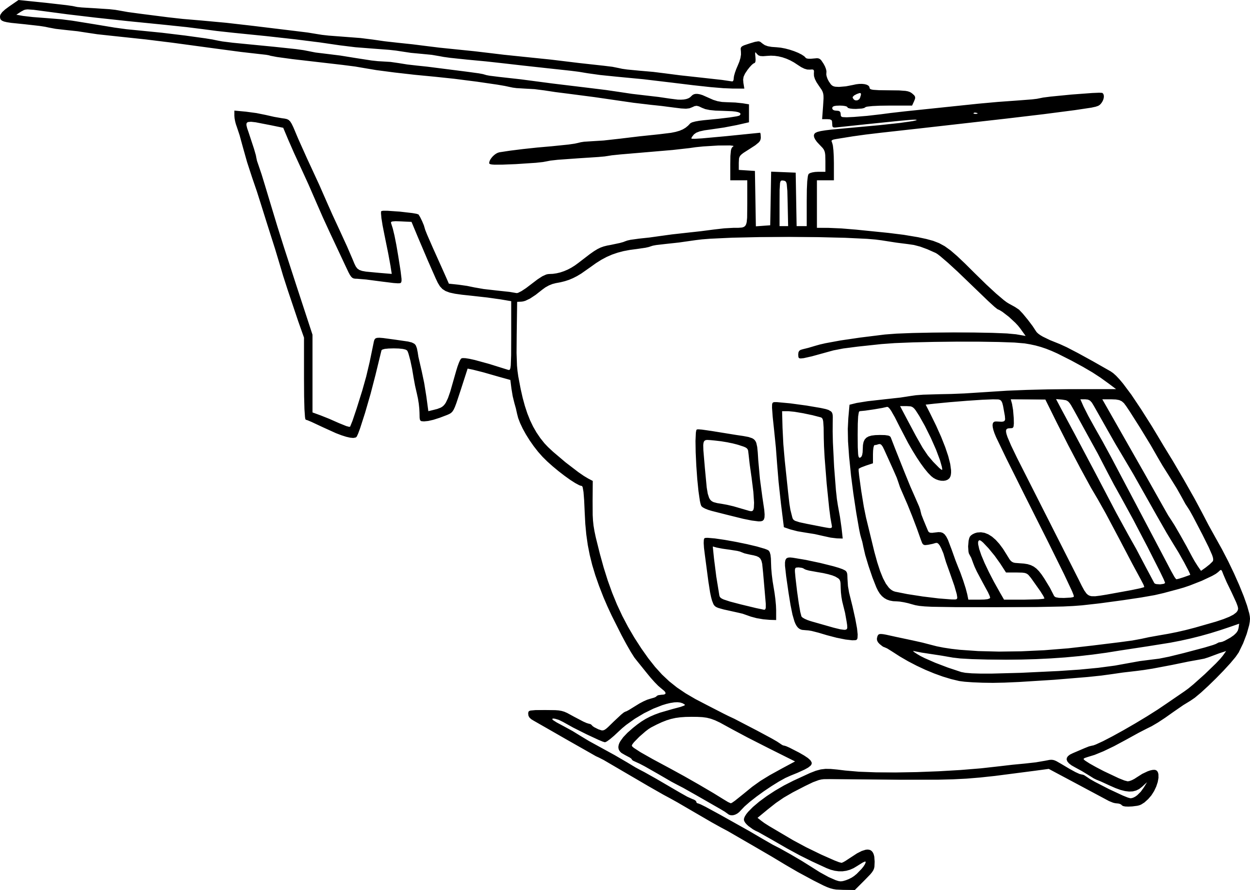 Helicopter coloring page