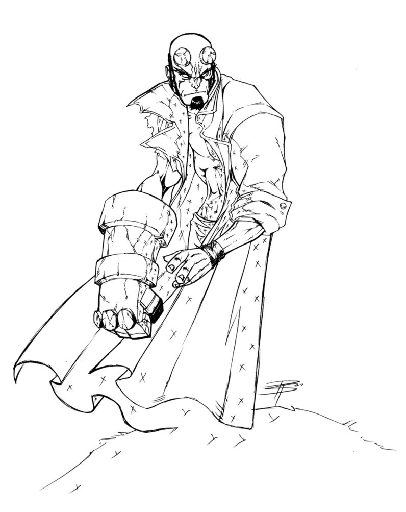 Hellboy 2 coloring page