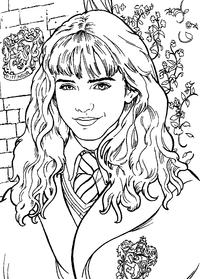 Disegno di Hermione Grifondoro da colorare