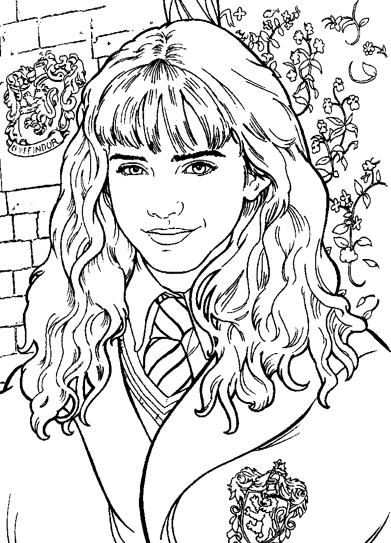 Hermione Gryffindor coloring page