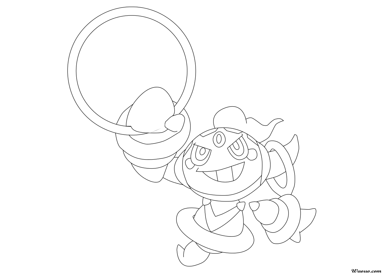 Disegno di Pokemon Leggendario e Raro Hoopa da colorare