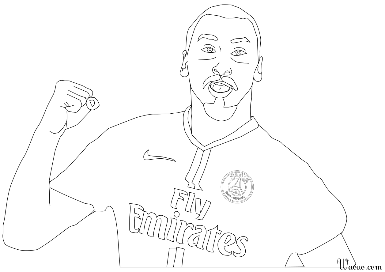 Ibrahimovic coloring page