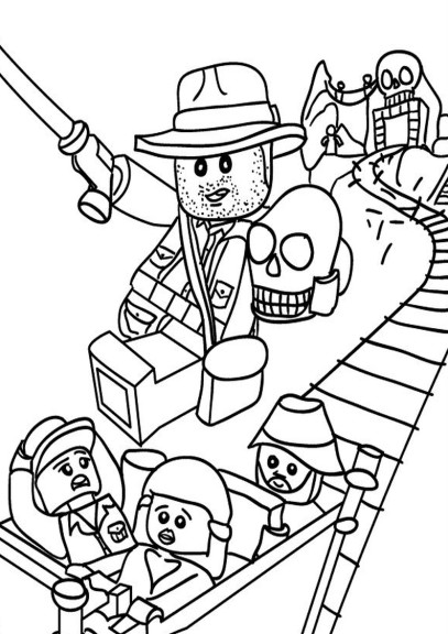 Disegno di Indiana Jones Lego da colorare