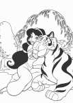 Jasmine And Her Tiger coloring page