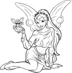 Beautiful Fairy coloring page