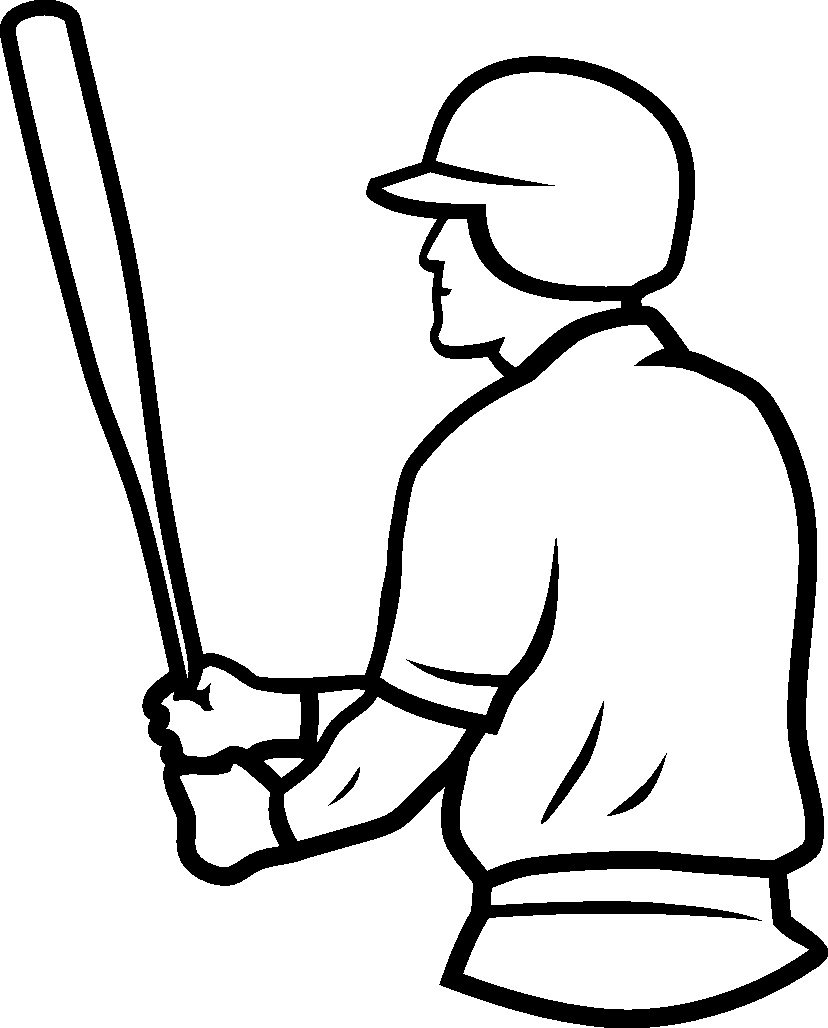 Disegno di Giocatore di baseball da colorare