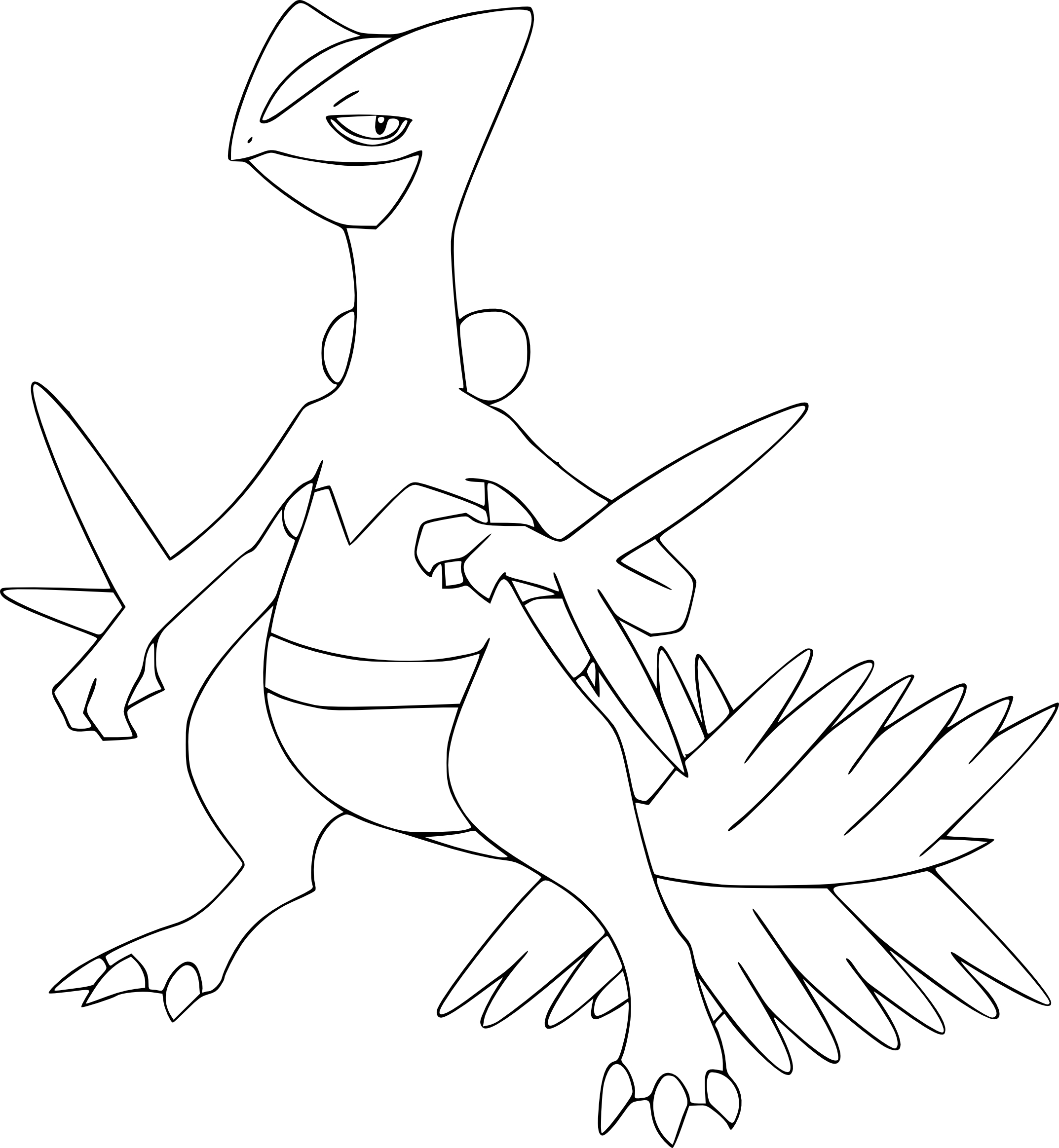 Pokemon Sceptile coloring page