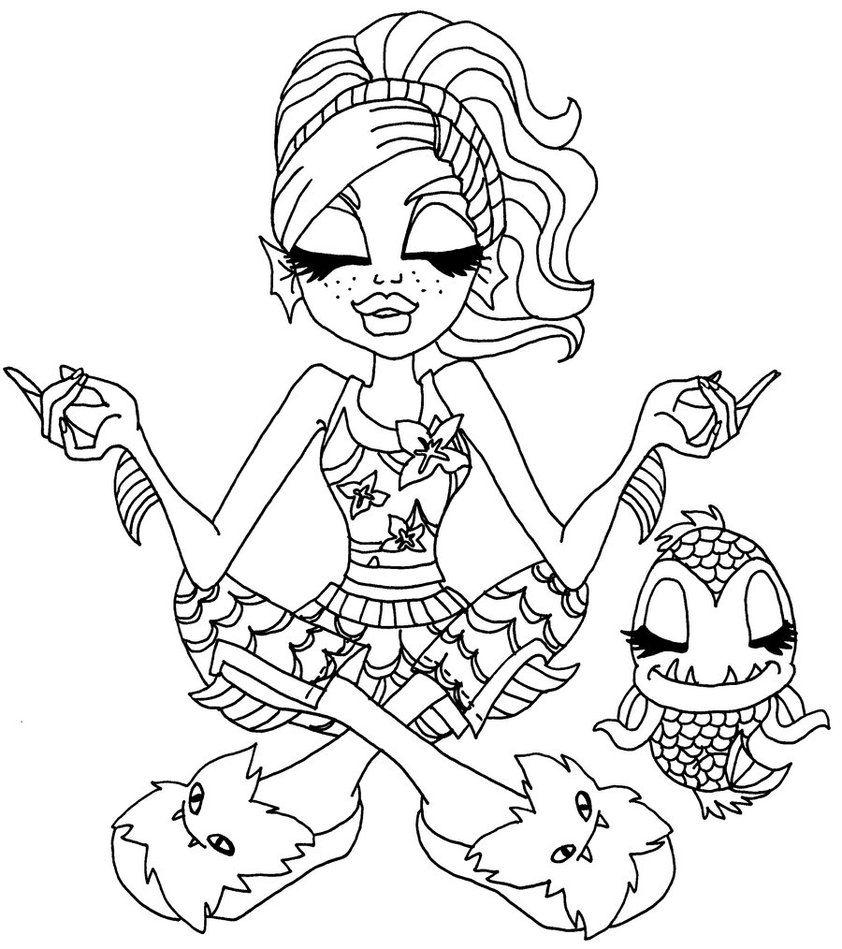 Disegno di Monster High Lagoona Blu da colorare