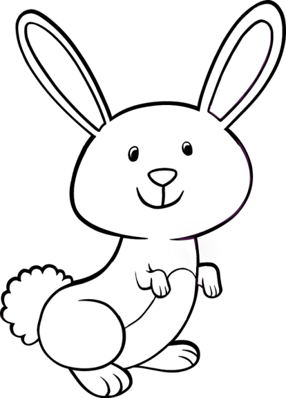 Coloriage lapin mignon