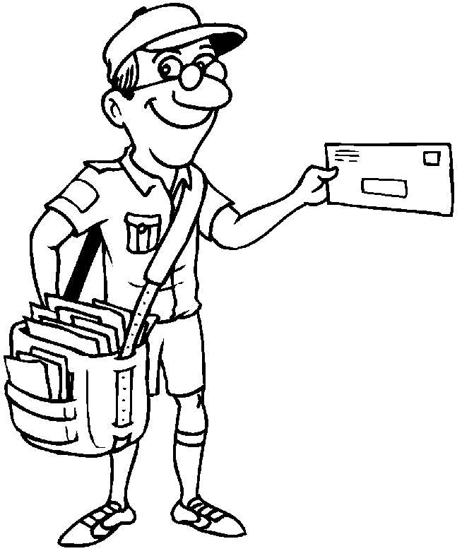 The Letter Carrier coloring page
