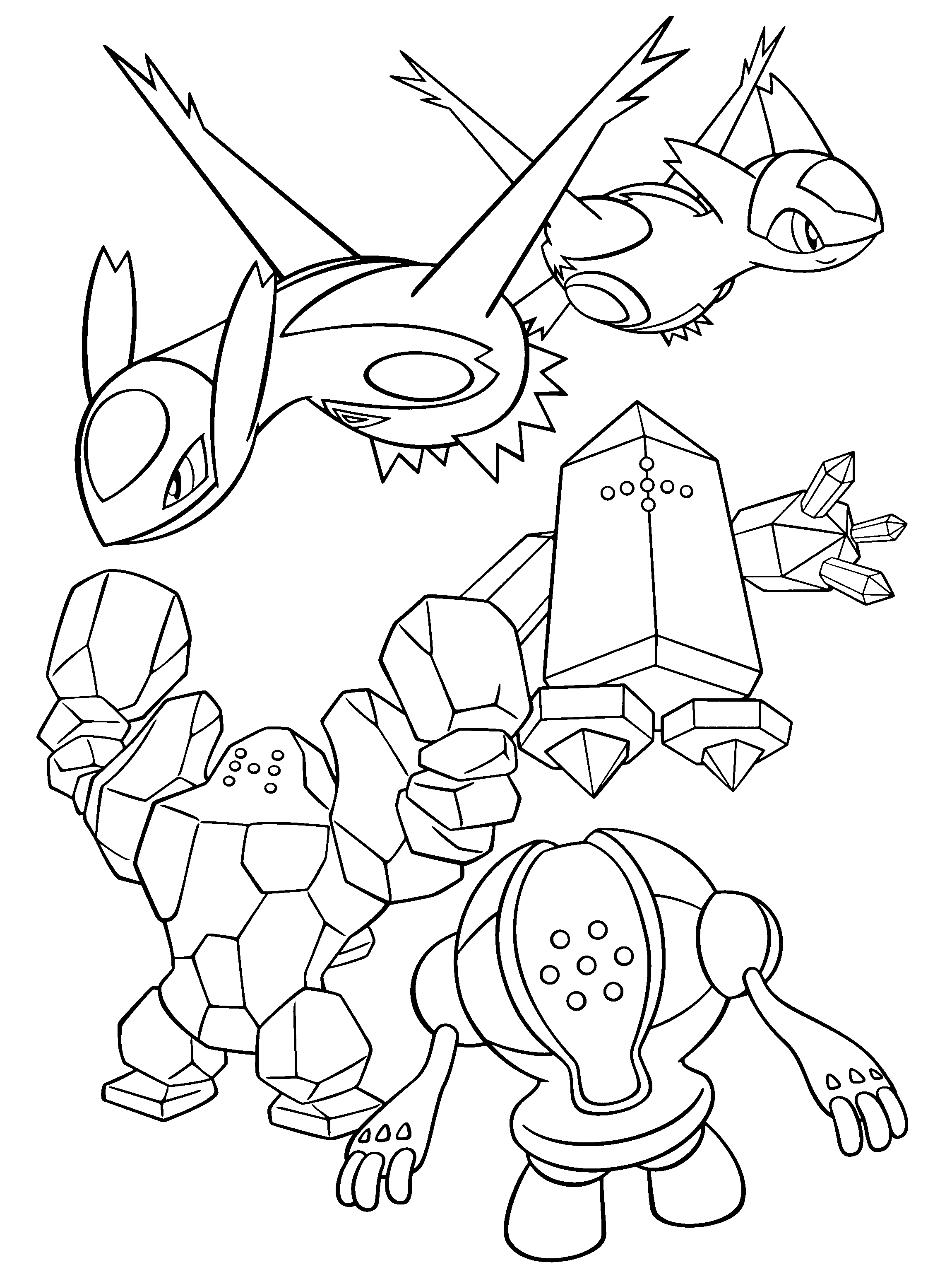 Coloriage Légendaire Pokemon Rubis Et Saphir à Imprimer