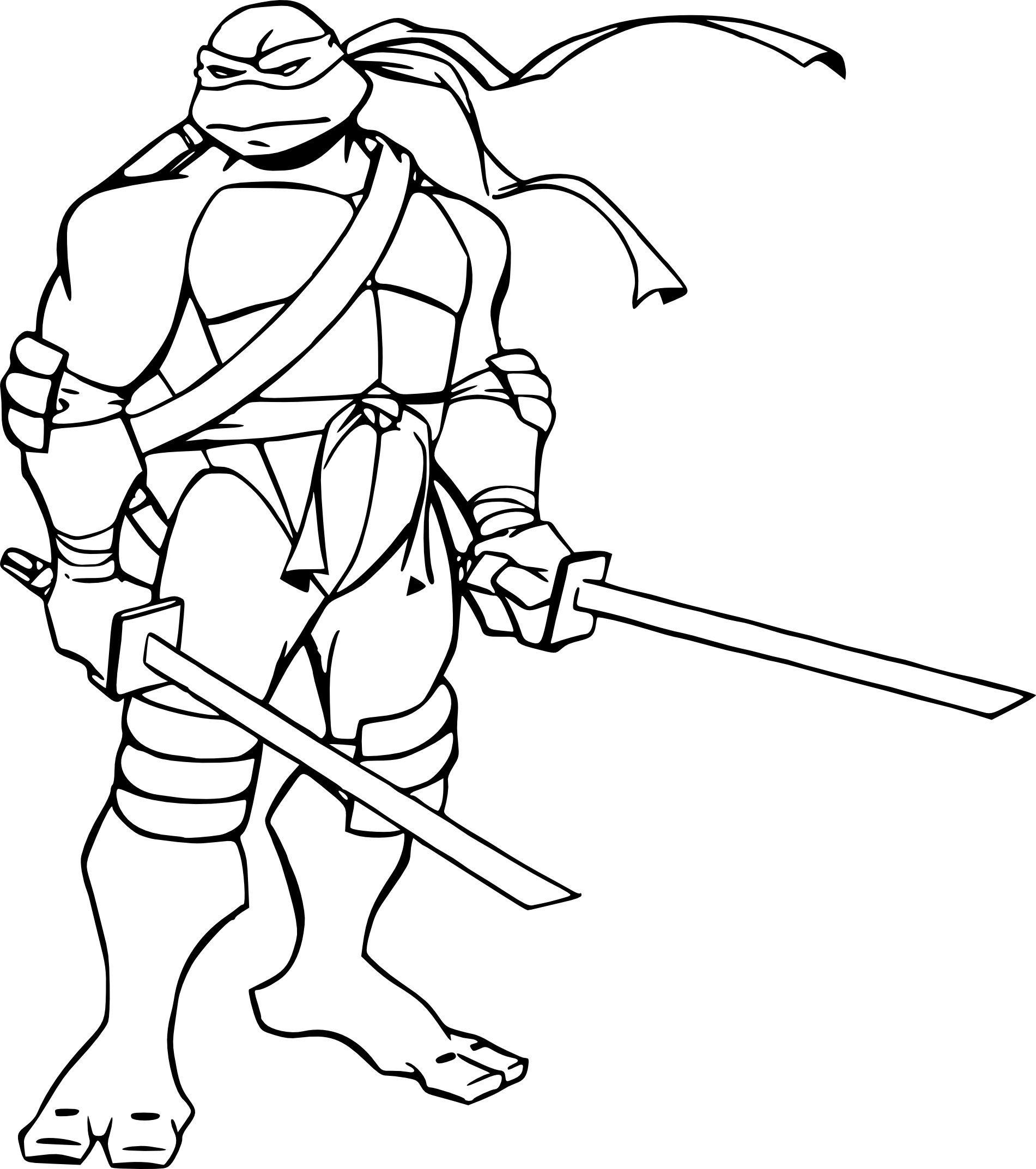 Leonardo Ninja Turtle coloring page