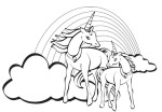 Rainbow Unicorn coloring page