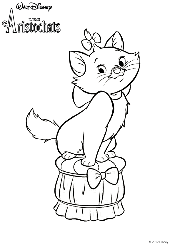 Marie Aristochat coloring page