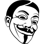 Anonymous Mask coloring page