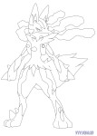 Mega Lucaria Pokemon coloring page