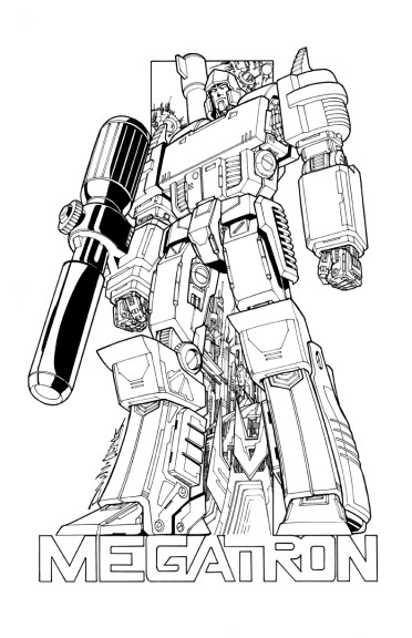 Megatron Transformers coloring page