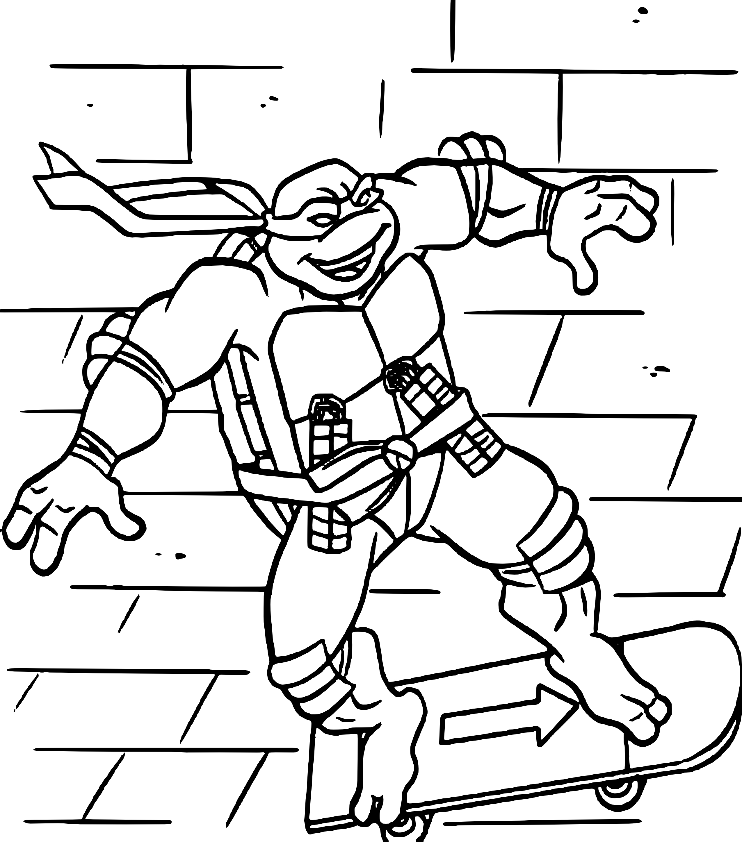 Michelangelo Ninja Turtle coloring page