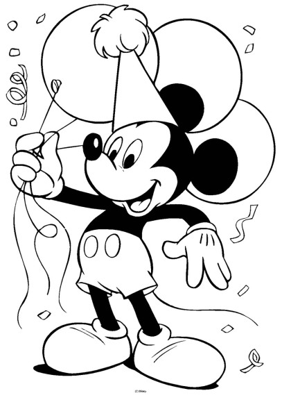 Mickeys Birthday coloring page