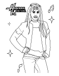 Miley Cyrus Disney coloring page