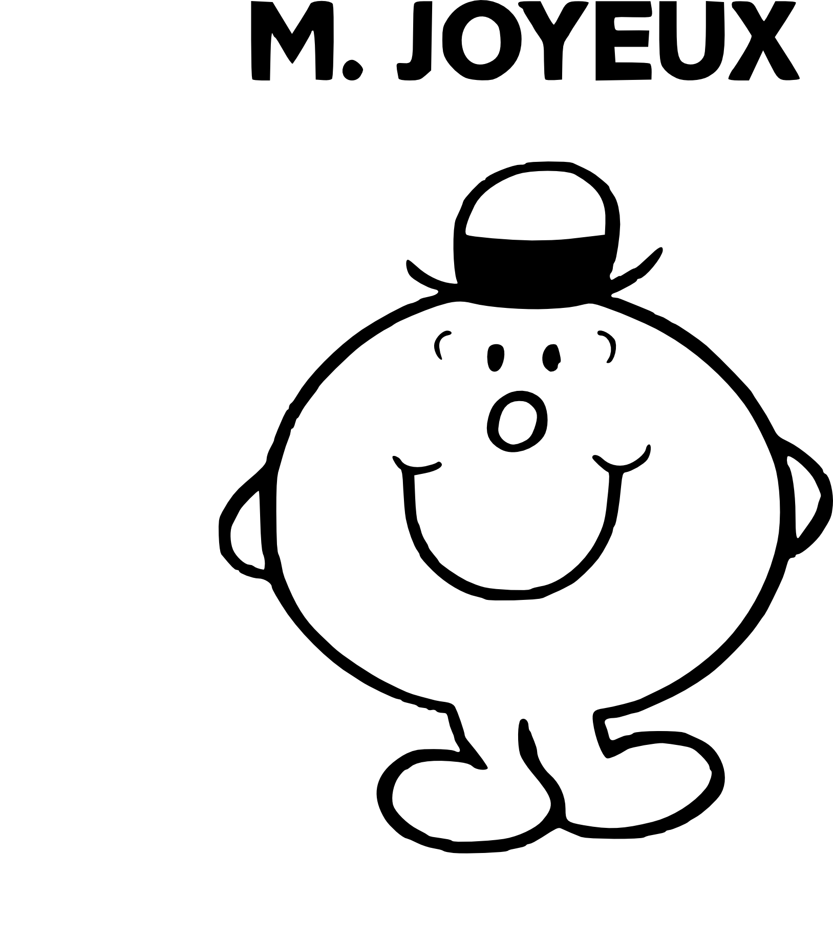 Mr Happy coloring page