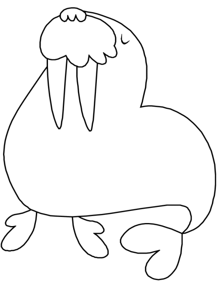 Walrus coloring page 2