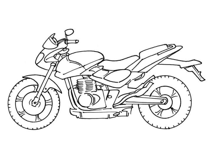 Coloriage moto