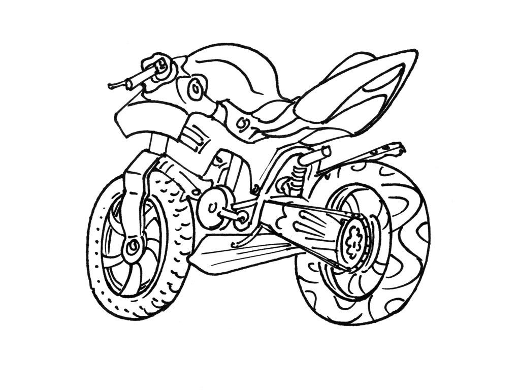 Motorcycle coloring page