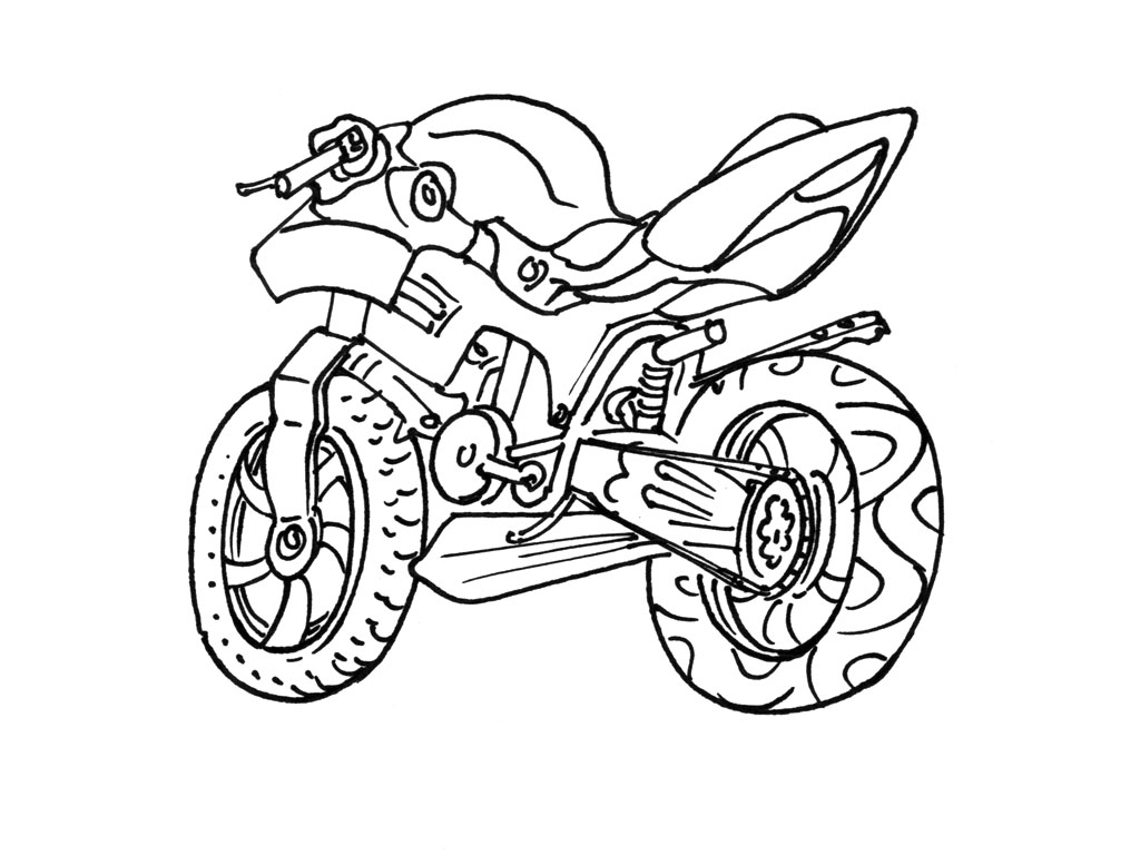 Coloriage Motocyclette