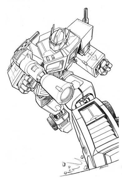 Transformers Optimus Prime coloring page