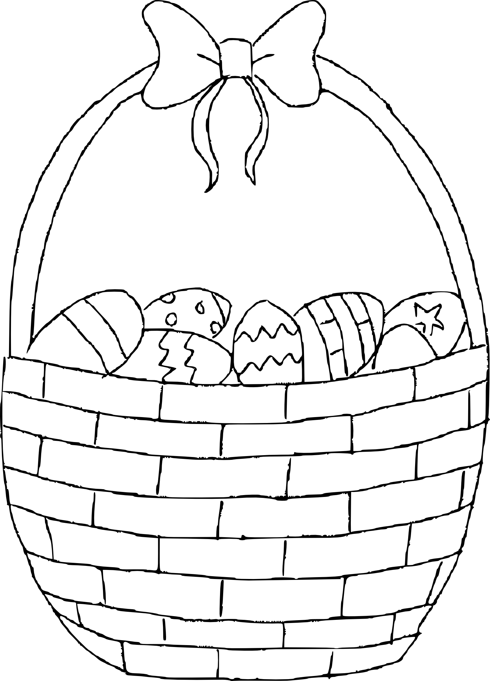 Disegno di Cestino di Pasqua da colorare