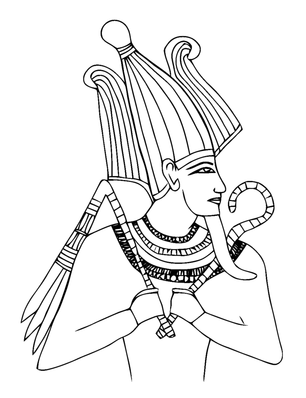 Pharaoh Egypt coloring page