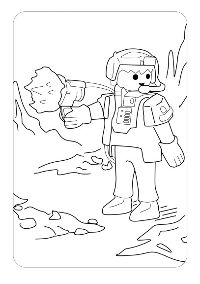 Playmobil In Space coloring page
