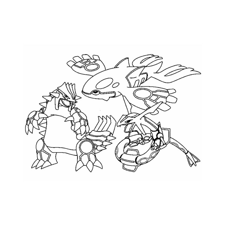 Legendary And Rare Pokemon coloring page