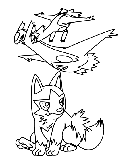 Coloriage Pokemon noir et blanc