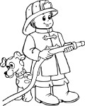 Free Firefighter coloring page