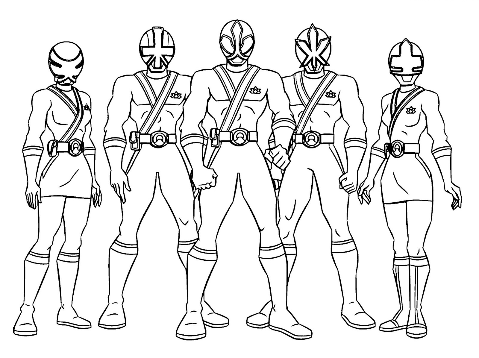 Power Rangers coloring page