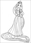 Disegno di Principessa Rapunzel da colorare