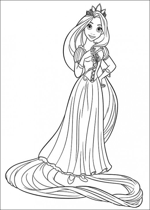 Disegno di Principessa Rapunzel da colorare